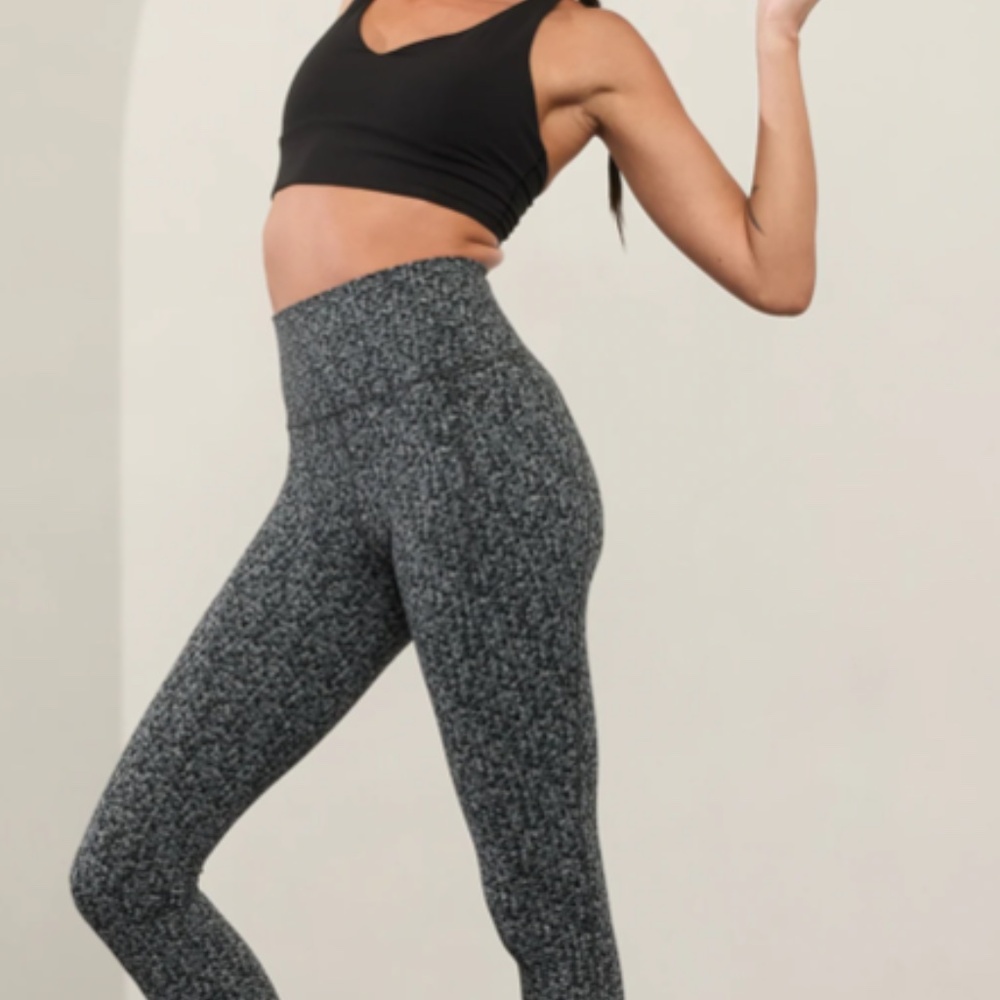 Athleta Delancey Textured Moto Tights Black/White Women's Size: S MSRP: $119